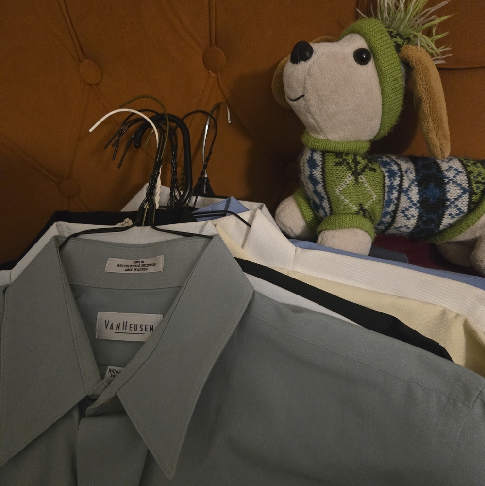 Van Hausen, Pierre Cardin, Geoffrey Beene Men's Shirts - Green, Black, White